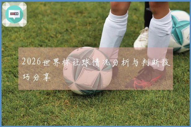 2026世界杯让球情况分析与判断技巧分享